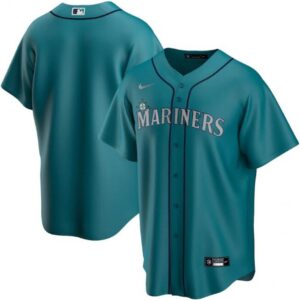 68633542e4d29_1 Men's Seattle Mariners Blank Aqua Cool Base Stitched jersey
