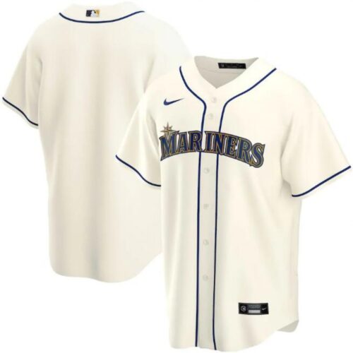 68633551ade59_1 Men's Seattle Mariners Blank Cream Cool Base Stitched jersey