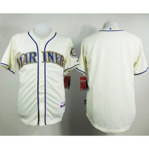 6863357c45a79_1 Mariners Blank Cream Alternate Cool Base Stitched MLB Jersey