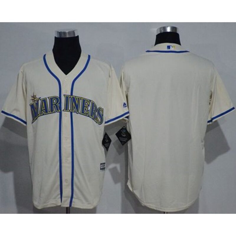 6863357eadd78_1 Mariners Blank Cream New Cool Base Stitched MLB Jersey
