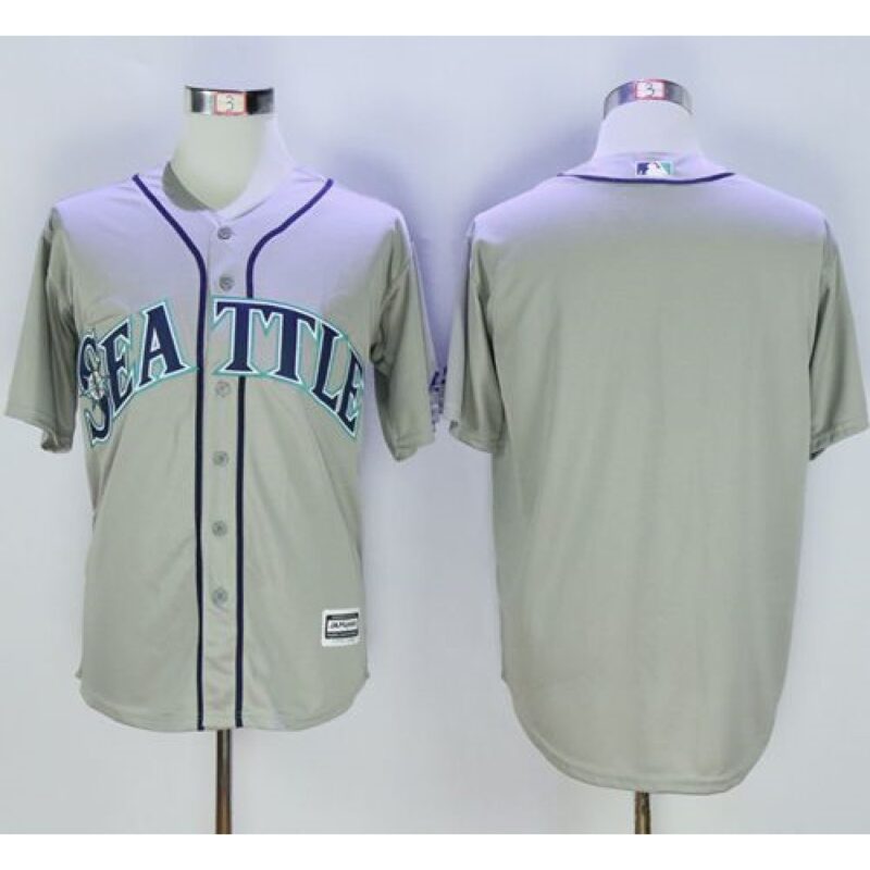 6863358b61761_1 Mariners Blank Grey New Cool Base Stitched MLB Jersey