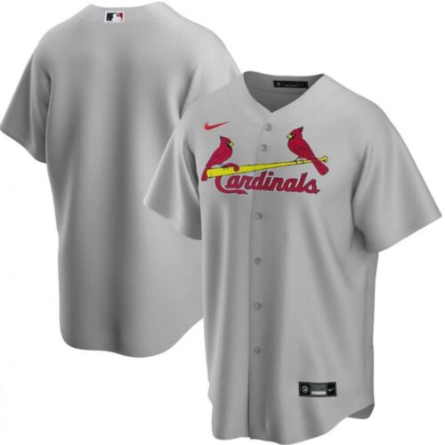 686335a93e374_1 Men's St. Louis Cardinals Blank Grey Cool Base Stitched Jersey