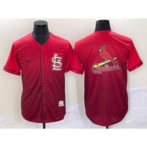 686335b5f2b00_1 Men's St. Louis Cardinals Red Big Team Logo in Back Cool Base Drift Edition Stitched Jersey