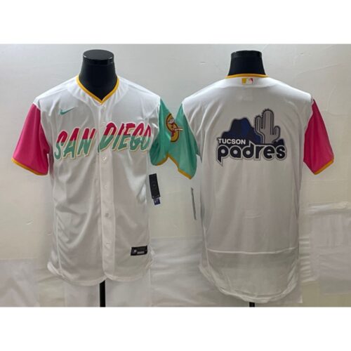 686335f1a66e5_1 Men's San Diego Padres White Team Big Logo City Connect Flex Base Stitched Baseball Jersey