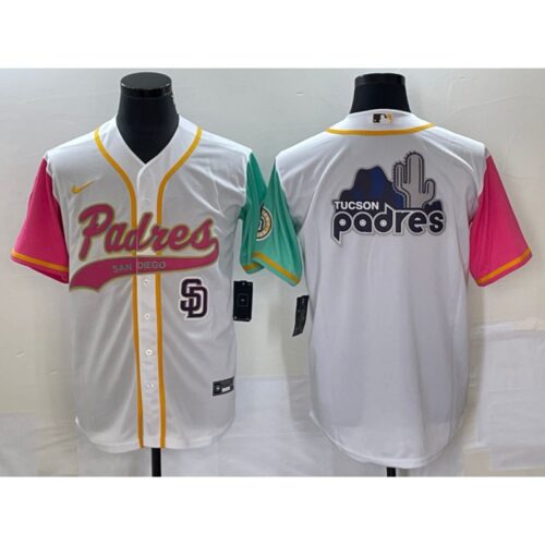 686335fbacf5c_1 Men's San Diego Padres White Team Big Logo City Connect Cool Base With Patch Stitched Baseball Jersey