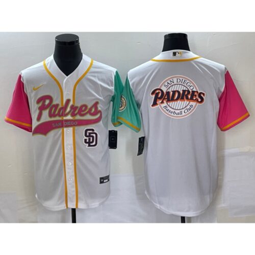 686335fe3ae17_1 Men's San Diego Padres White Team Big Logo City Connect Cool Base With Patch Stitched Baseball Jersey