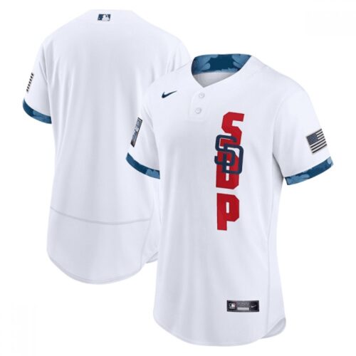 68633607e4e82_1 Men's San Diego Padres Blank 2021 White All-Star Flex Base Stitched MLB Jersey