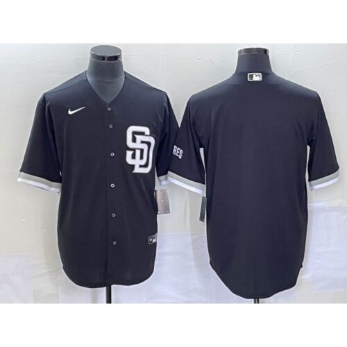 68633647ea151_1 Men's San Diego Padres Blank Black Cool Base Stitched Baseball Jersey