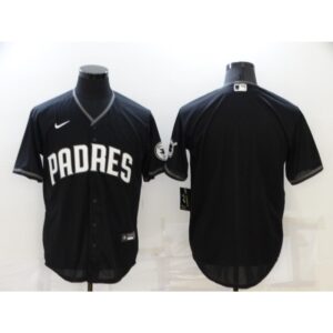6863364cb49ee_1 Men's San Diego Padres Blank Black Cool Base Stitched Baseball Jersey