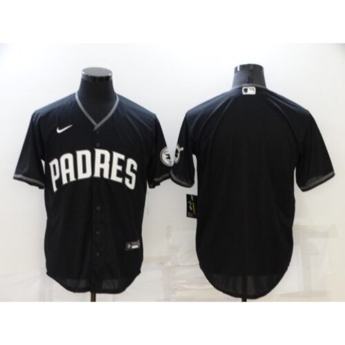 6863364cb49ee_1 Men's San Diego Padres Blank Black Cool Base Stitched Baseball Jersey