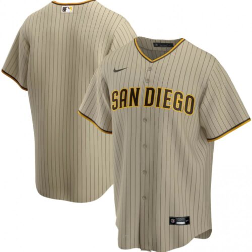 686336812647e_1 Men's San Diego Padres Blank Tan Brown Cool Base Stitched MLB Jersey