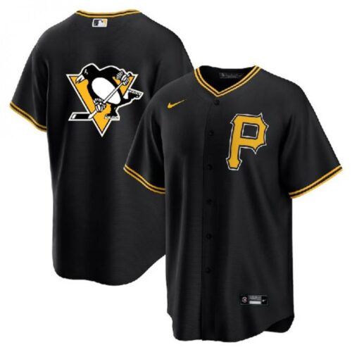 6863368d56b1f_1 Men's Pittsburgh Pirates & Penguins Black Cool Base Stitched Jersey
