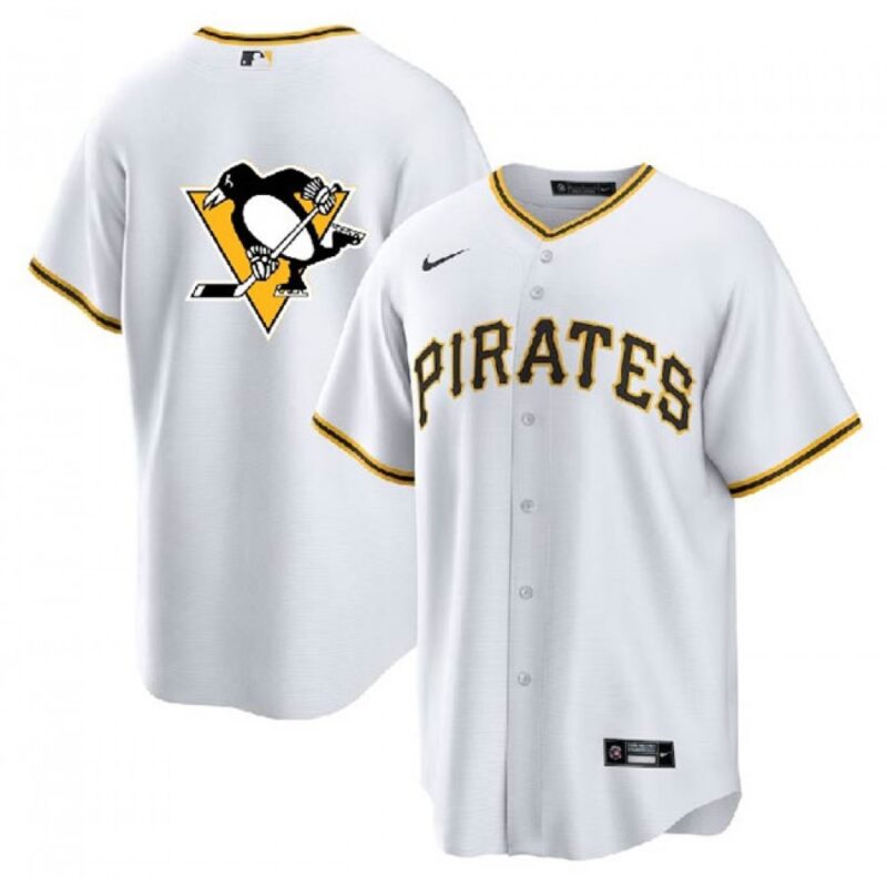 686336b7a2afc_1 Men's Pittsburgh Pirates & Penguins White Cool Base Stitched Jersey