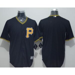 686336cb5f7bf_1 Pirates Blank Black New Cool Base Stitched MLB Jersey