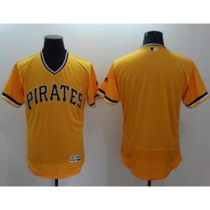 686336e22ed91_1 Pirates Blank Gold Flexbase Authentic Collection Stitched MLB Jersey