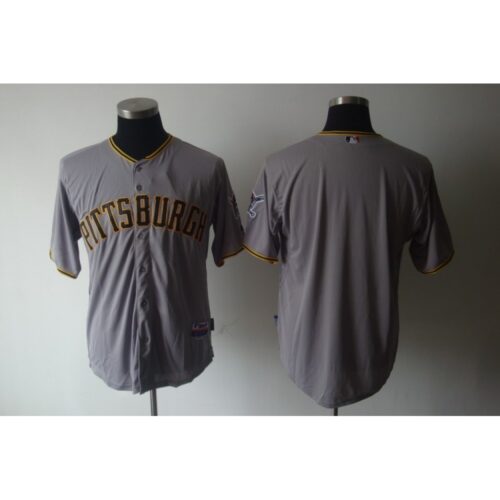 686336e9e361f_1 Pirates Blank Grey Cool Base Stitched MLB Jersey