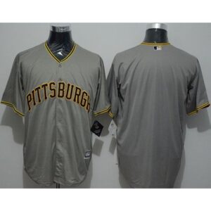686336ec793db_1 Pirates Blank Grey New Cool Base Stitched MLB Jersey