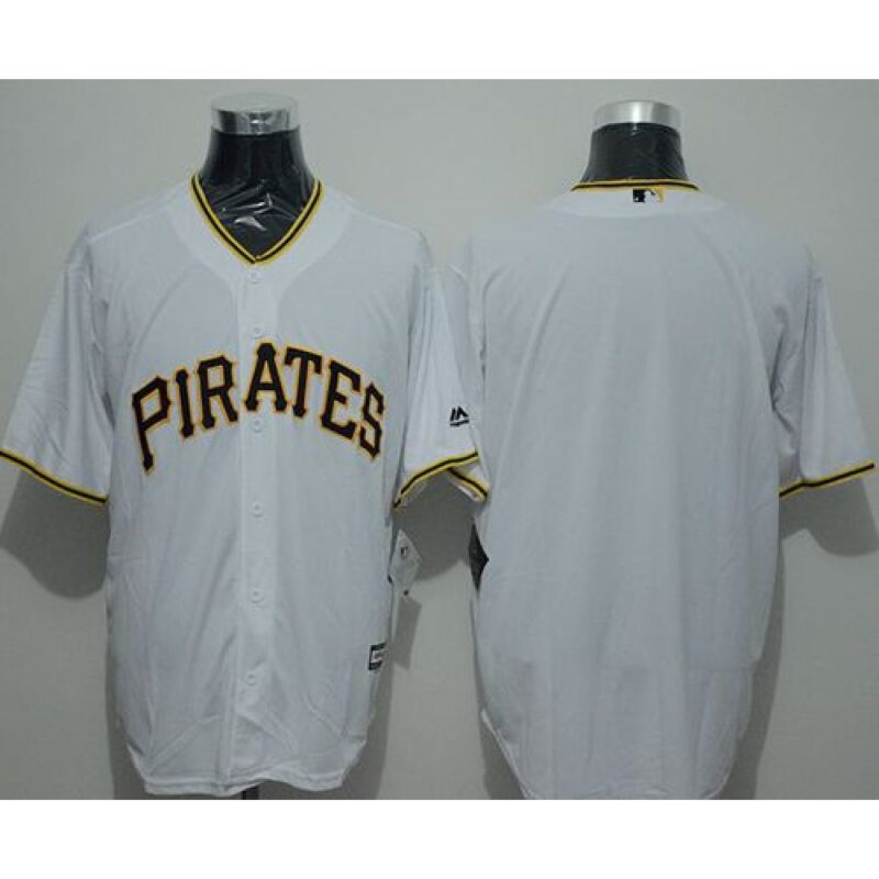 686336f3a07ab_1 Pirates Blank White New Cool Base Stitched MLB Jersey