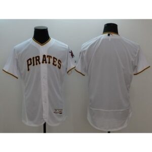 686336f8b3d7a_1 Pirates Blank White Flexbase Authentic Collection Stitched MLB Jersey