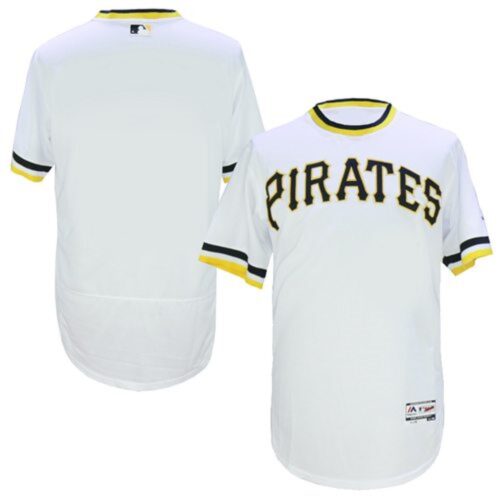 686336fb430c0_1 Pirates Blank White Flexbase Authentic Collection Cooperstown Stitched MLB Jersey