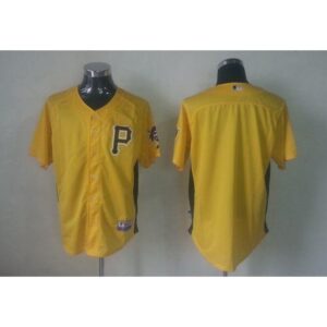 686336fdaa72e_1 Pirates Blank Yellow Cool Base Stitched MLB Jersey