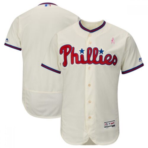 6863370c92b11_1 Men's Philadelphia Phillies Cream 2018 Mother's Day Flexbase Stitched MLB Jersey