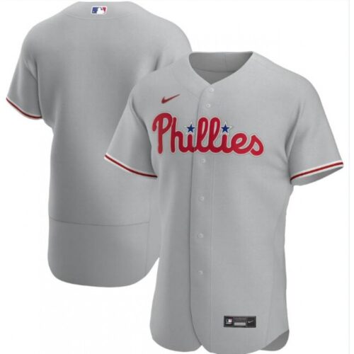 68633711877de_1 Men's Philadelphia Phillies Blank Grey Flex Base Stitched Jersey