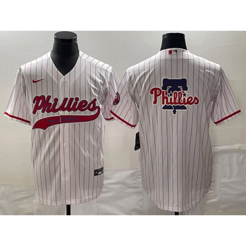 68633728680cf_1 Men's Philadelphia Phillies White Team Big Logo Cool Base Stitched Baseball Jersey
