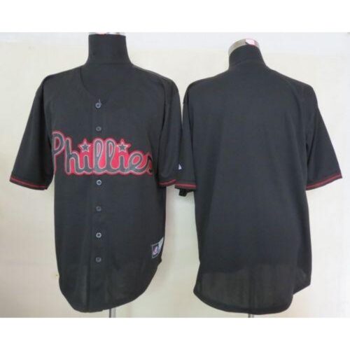 6863373b969d7_1 Phillies Blank Black Fashion Stitched MLB Jersey