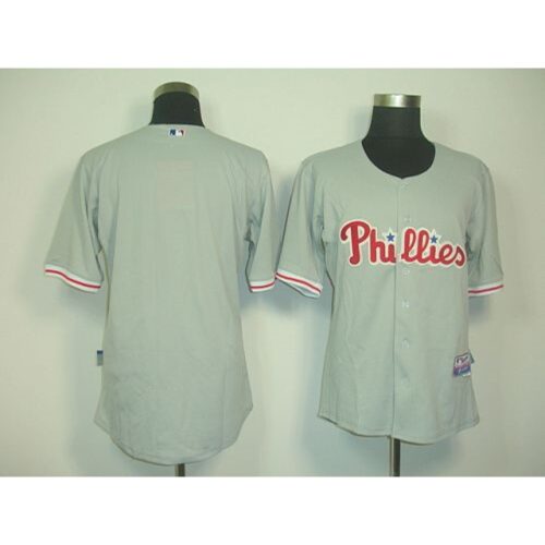 68633745655dc_1 Phillies Blank Grey Cool Base Stitched MLB Jersey