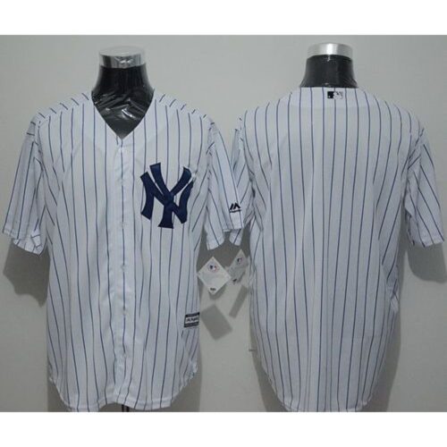 6863379d520f9_1 Yankees Blank White Strip New Cool Base Stitched MLB Jersey