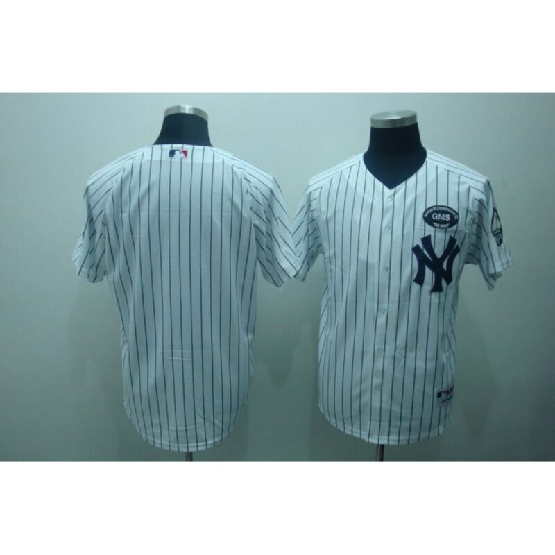 6863379fb6d0c_1 Yankees White Blank GMS "The Boss" Stitched MLB Jersey