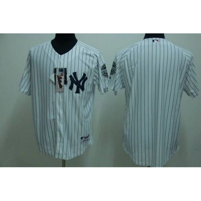 686337a23cf45_1 Yankees Blank Stitched White MLB Jersey