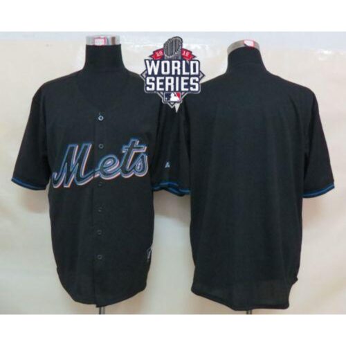 686337bb9ad47_1 Mets Blank Black Fashion W/2015 World Series Patch Stitched MLB Jersey