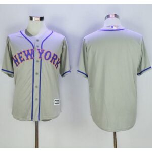 686337da466c3_1 Mets Blank Grey New Cool Base Stitched MLB Jersey