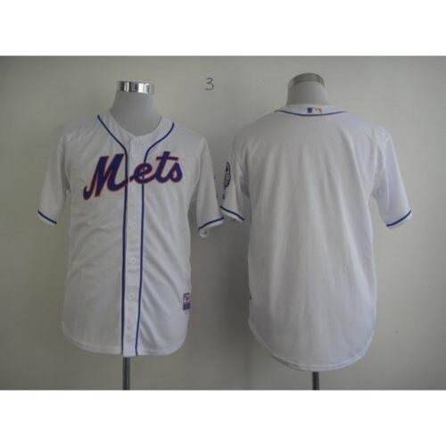 686337e4c1302_1 Mets Blank White Cool Base Stitched MLB Jersey