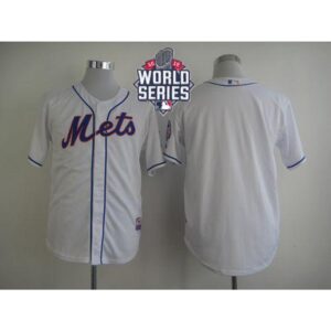 686337f3ba8f5_1 Mets Blank White Cool Base W/2015 World Series Patch Stitched MLB Jersey