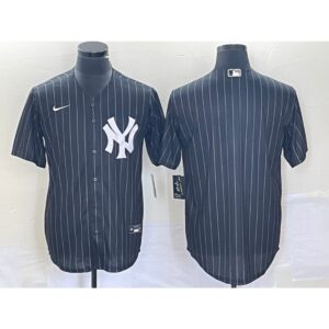 686337f8b0300_1 Men's New York Yankees Blank Black Cool Base Stitched Baseball Jersey