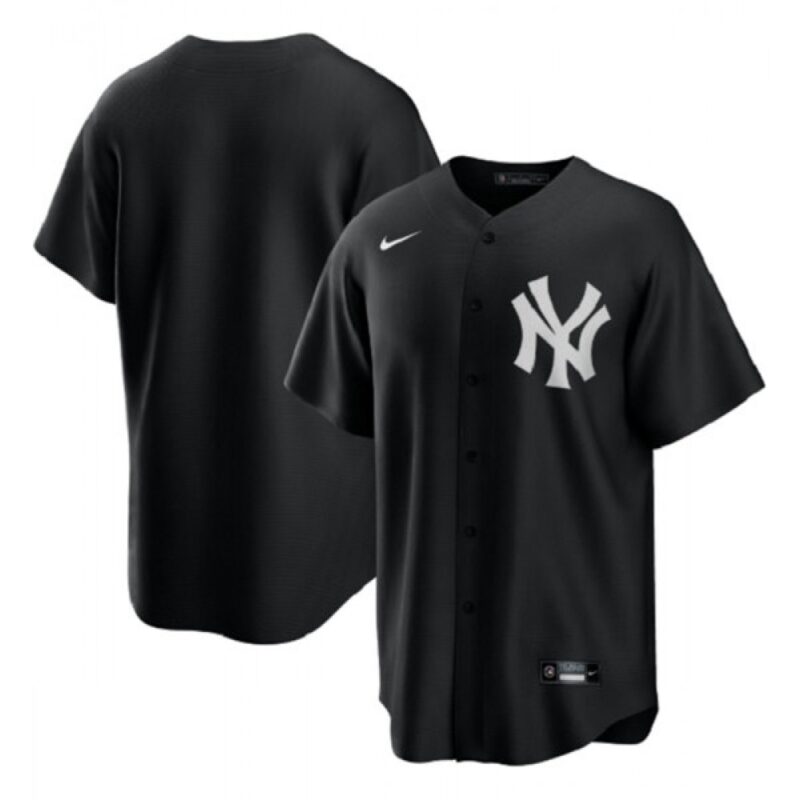 686337fb2e544_1 Men's New York Yankees Blank 2021 Black Cool Base Stitched Baseball Jersey