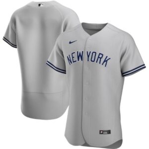6863381b4bde7_1 Men's New York Yankees Grey Flex Base Stitched Jersey