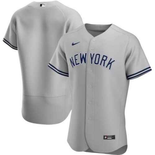6863381b4bde7_1 Men's New York Yankees Grey Flex Base Stitched Jersey