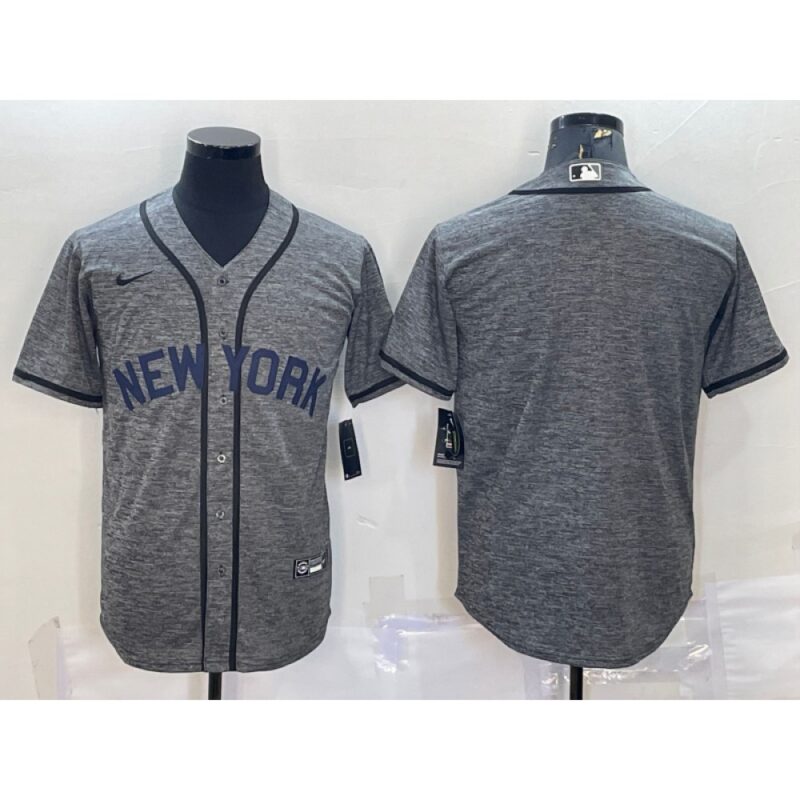 686338228dd1c_1 Men's New York Yankees Blank Grey Cool Base Stitched Jersey