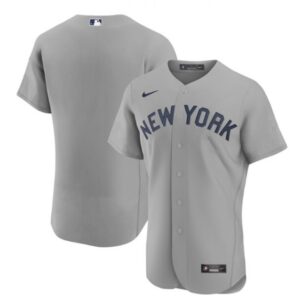 686338277e3c7_1 Men's New York Yankees Blank 2021 Grey Field of Dreams Flex Base Stitched Baseball Jersey