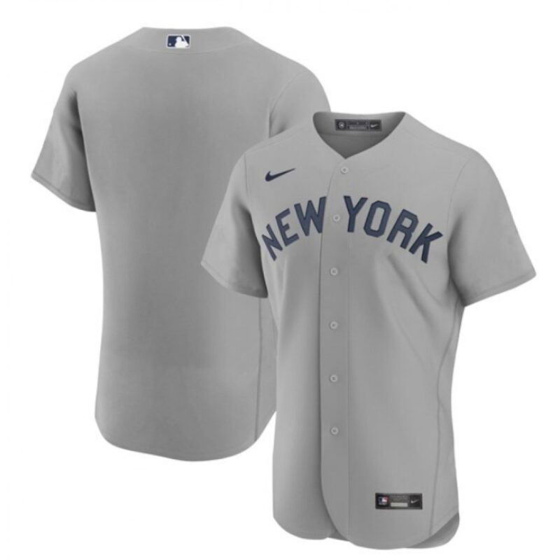 686338277e3c7_1 Men's New York Yankees Blank 2021 Grey Field of Dreams Flex Base Stitched Baseball Jersey