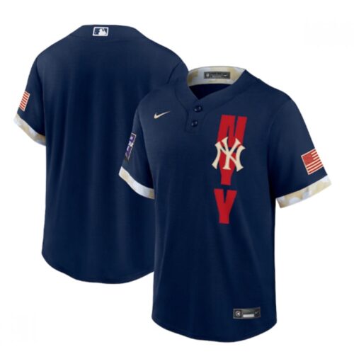 6863383d8c079_1 Men's New York Yankees Blank 2021 Navy All-Star Cool Base Stitched MLB Jersey