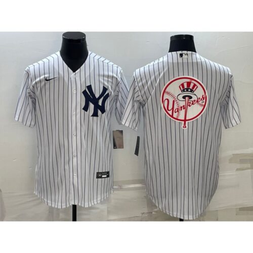 686338591d086_1 Men's New York Yankees White Team Big Logo Cool Base Stitched Baseball Jersey