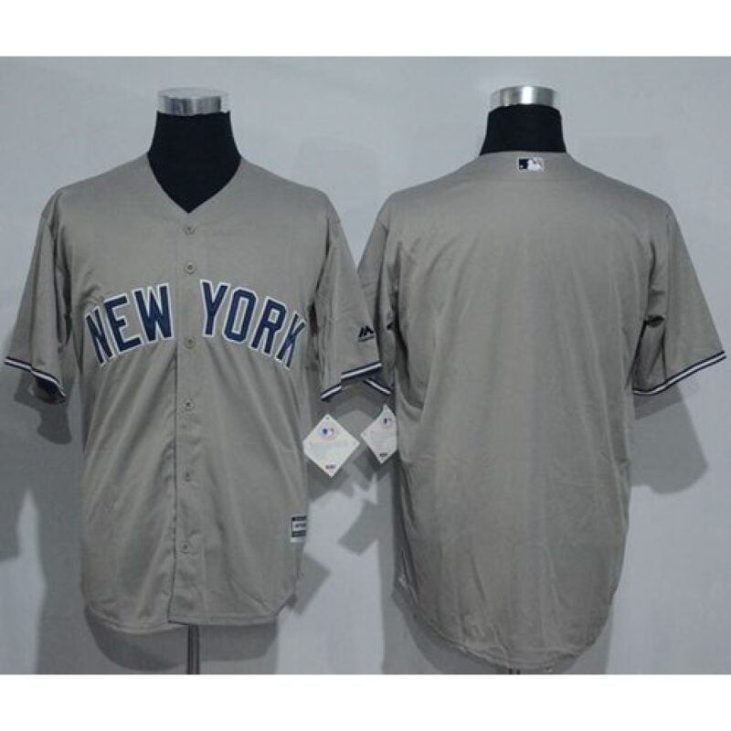 686338680f5b3_1 Yankees Blank Grey New Cool Base Stitched MLB Jersey
