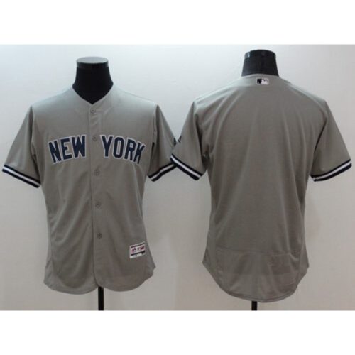 6863386ce41d0_1 Yankees Blank Grey Flexbase Authentic Collection Stitched MLB Jersey