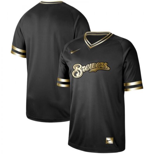 68633871ae37c_1 Men's Milwaukee Brewers Black Gold Stitched MLB Jersey