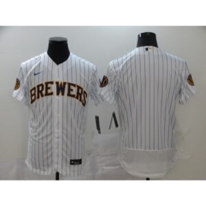 6863389f3c7a8_1 Men's Milwaukee Brewers Blank White Flex Base Stitched MLB Jersey